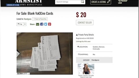 Doctor finds vaccination cards being sold online in Denver metro area