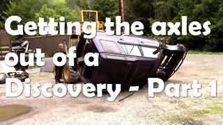 Removing the axles from a scrap Discovery 1 the easy way (for some) Part 1