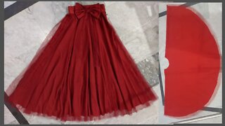 Long skirt lehanga cutting and stitching