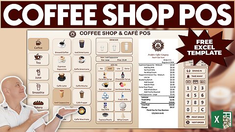 How To Create A Coffee Shop & Cafe Point Of Sale (POS) Application In Excel [+ Free Download]