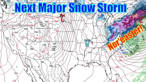 Next Potential Nor'easter Bringing Ice, Damaging Winds & Major Snowfall - The WeatherMan Plus