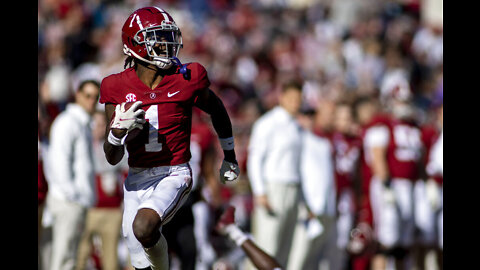 Detroit Lions trade up 20 spots, select Alabama WR Jameson Williams