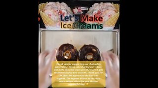 Ice Cream Making Chocolate Glazed Doughnuts Short!!