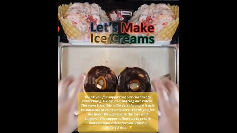 Ice Cream Making Chocolate Glazed Doughnuts Short!!