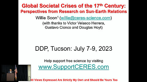 Global Societal Crises of the 17th Century - Willie Soon, PhD