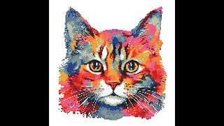 RAINBOW CAT Cross Stitch Pattern by Welovit | welovit.net | #welovit