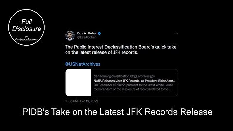 PIDB's Take on the Latest JFK Records Release