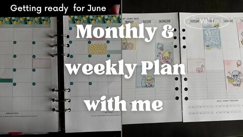 Monthly & Weekly Plan with me - using free printables