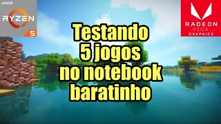 Testei 5 jogos no notebook baratinho. Fortnite, Minecraft, LOL, CS:GO e The Witcher 3