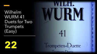 🎺 [TRUMPET DUETS] Wilhelm WURM 41 Duets for Two Trumpets - 22