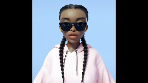 stylized 3d female character