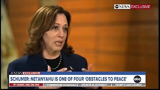 Kamala Won't Say If She Believes That Netanyahu Is An Obstacle To Peace