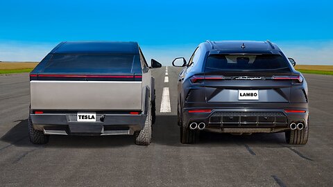 Tesla Cyber truck vs Lamborghini Urus