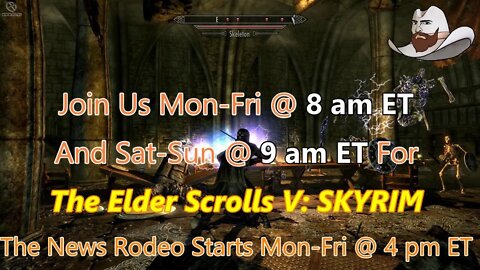 Swords And Sorcery Are Back. Elder Scrolls V: Skyrim Is On AHNC With Your Host, "Hat."