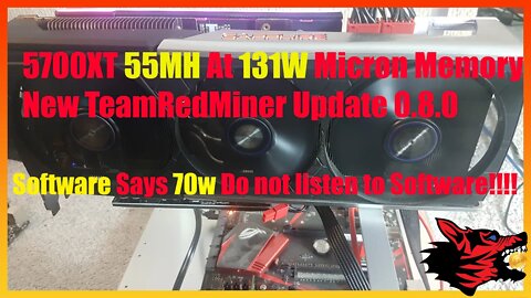 5700XT HiveOS Settings / New TeamRedMiner 0.8.0 Test 55MH 131w At The Wall