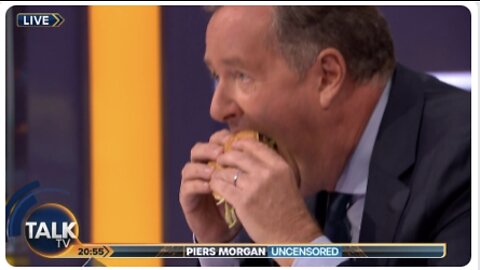 Piers Morgan eats Big Mac in front of ‘hypocrite’ animal rights radical live on his TalkTV show