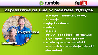 Zaproszenie na Live w niedzielę 17/03/24