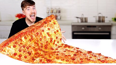 mrbeast | I Ate The World’s Largest Slice Of Pizza | follow mr beast