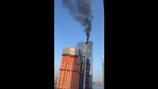 In a startling development, a crane in Manhattan ignited and underwent a partial collapse.