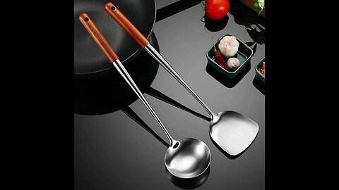 Kitchen Utensils Wok Spatula Iron and Ladle Tool Set