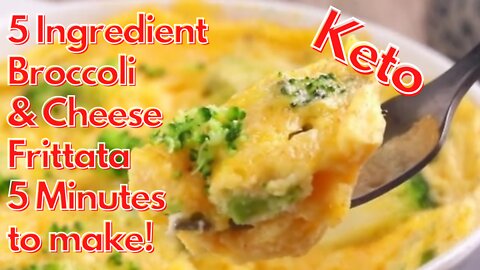 5 Ingredient Keto Broccoli and Cheese Fritatta 5 Minuts to Make