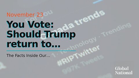 You Vote: Should Trump return to Twitter or stick with Truth Social?