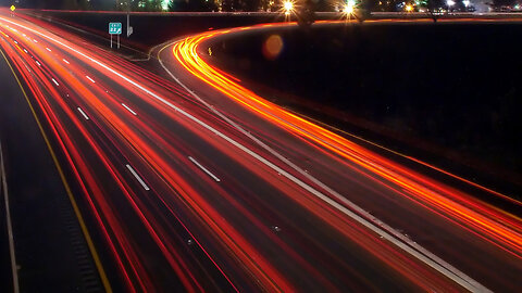 Aerial view of city traffic at night | Street Night Traffic | Night Life