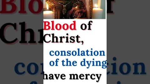 Blood of Christ, consolation of the dying, have mercy on us #shorts