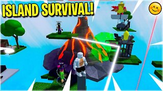 Roblox Criei uma super ilha no mar e salvei um amigo de afogamento [UPD🏝️]Desert island survival