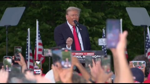 Bronx Trump Rally gets PUMPED Up with NEW Trump Anthem !