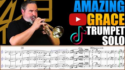 "Amazing Grace" arr. Iain Mundy. Trumpet Solo - Drew Fennell. Play Along!