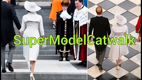 #MeghanMarkle SuperModel Catwalk at St Pauls Cathedral #HarryAndMeghan #Gossip #Circus