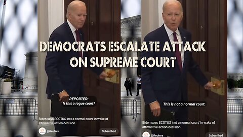 Biden says SCOTUS 'not a normal court' in wake of affirmative action decision