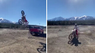 Backflip on a motorcycle