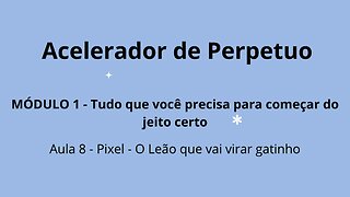 MÓDULO 1 - Aula 8 - Pixel - O Leão que vai virar gatinho