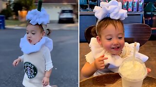 Little Girl's Starbucks Halloween Costume Will Melt Your Heart
