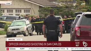 San Diego Police on scene of officer-involved shooting in San Carlos