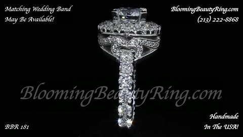 Diamonds And Flowing Lace Unique Diamond Engagement Ring – BBR181