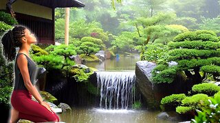 Calming Zen Music with Waterfall for Sleep and Meditation