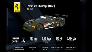 Driving the Ferrari 488 Challenge APAC 8 Laps at Willow Springs AI Skill Level 100 / Project Cars 2