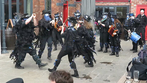 Boggarts Breakfast Border Morris - Blue Jay - Wakefield Town Centre - 15 4 17