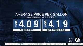 Gas prices drop 10 cents in Michigan, still above $4 per gallon