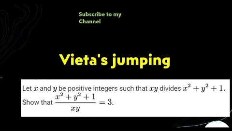 Prove Method of infinite Descent (Vieta's jumping) : (x^2+y^2+1)/xy=3