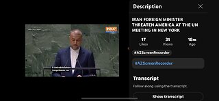 Iran 🇮🇷 Foreign Minister Threaten America 🇺🇸 At The UN 🇺🇳 Meeting In New York ‼️