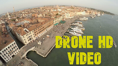 Drone backwards - Vivaldi Church in Venice
