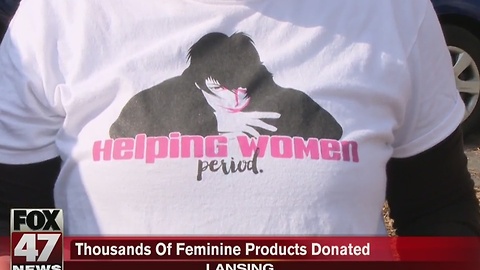Local group donates thousands of feminine products