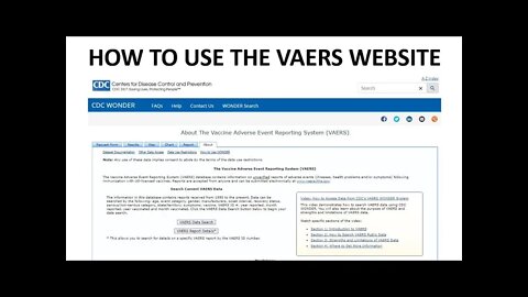 How to Use VAERS-follow along DYI