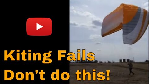 Paraglider Kiting Fails first time, I gave up.