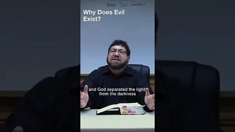 Why Evil Exists 🧐 #God #torah #genesis #bereshit #darkness #light #rabbi