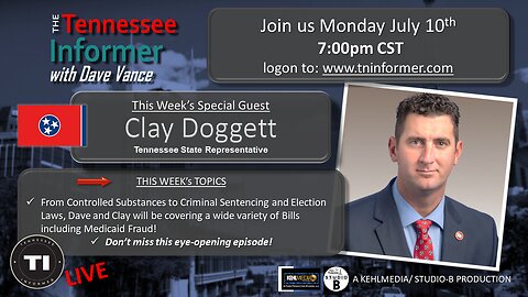 Rep. Clay Doggett, former LEO, Still Serving & Protecting us all as a True Conservative Legislator!